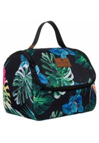 Kosmetyczka materiałowa print liście Peterson [DH] PTN KOS-M-05-1993. Materiał: materiał. Wzór: nadruk #1