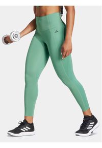 Adidas - adidas Legginsy Optime Power IT6747 Zielony Slim Fit. Kolor: zielony. Materiał: syntetyk