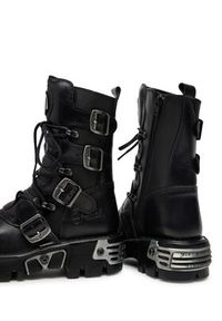NEW ROCK Glany M-373LUNA-S1 Czarny. Kolor: czarny. Materiał: skóra. Styl: rockowy #5