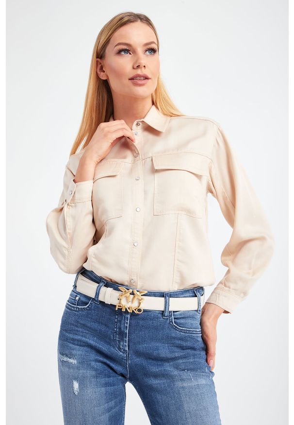 Patrizia Pepe - KOSZULA PATRIZIA PEPE. Okazja: na co dzień. Styl: elegancki, casual