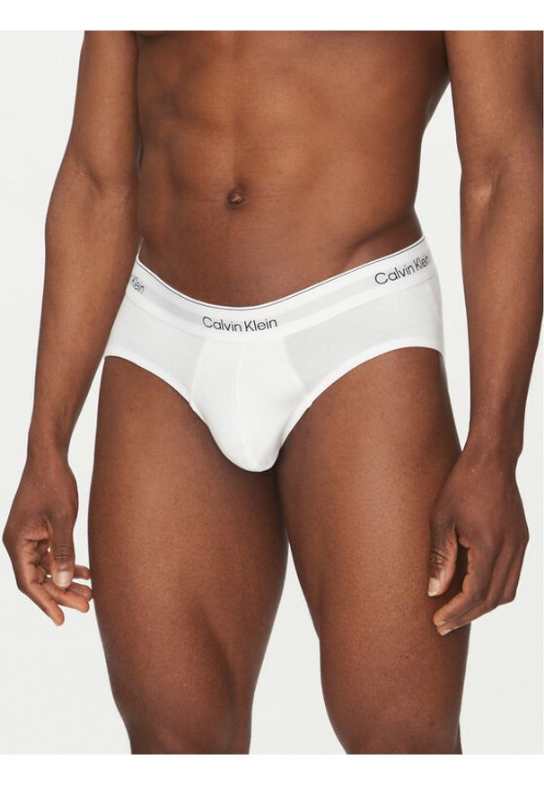 Calvin Klein Underwear Komplet 3 par slipów LV00NB4388 Biały. Kolor: biały. Materiał: bawełna