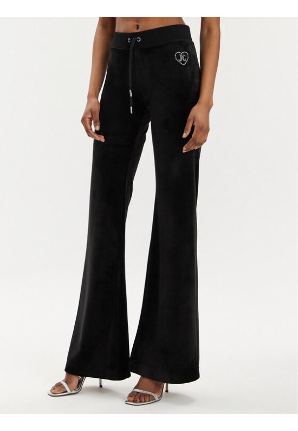 Juicy Couture Spodnie dresowe Rodeo Layla JCBBJ223823 Czarny Regular Fit. Kolor: czarny. Materiał: syntetyk