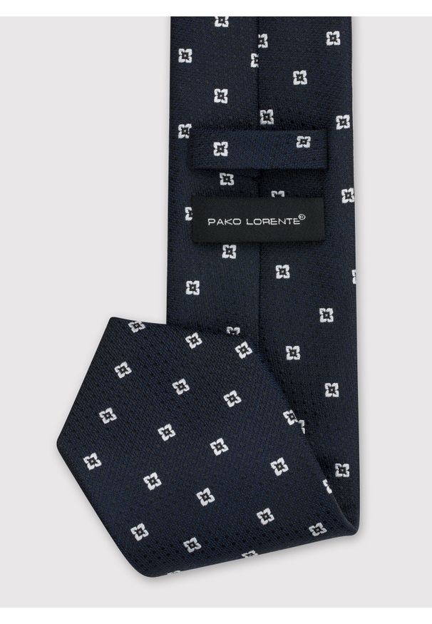 Pako Lorente - PAKO LORENTE – Granatowy krawat męski. Kolor: niebieski. Materiał: poliester