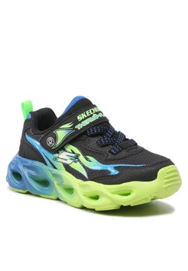 Sneakersy Guess - Heat-Flux 400103L/BBLM Blk/Blue/Lime. Zapięcie: rzepy. Kolor: czarny. Materiał: materiał, skóra