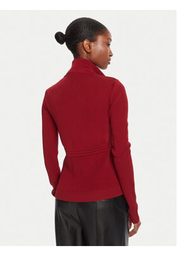 Patrizia Pepe Sweter 8K0323 K274 Czerwony Regular Fit. Kolor: czerwony. Materiał: wiskoza