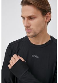 BOSS - Boss Bluza Athleisure 50463007 męska kolor czarny z nadrukiem. Okazja: na co dzień. Kolor: czarny. Materiał: materiał, dzianina. Wzór: nadruk. Styl: casual #2