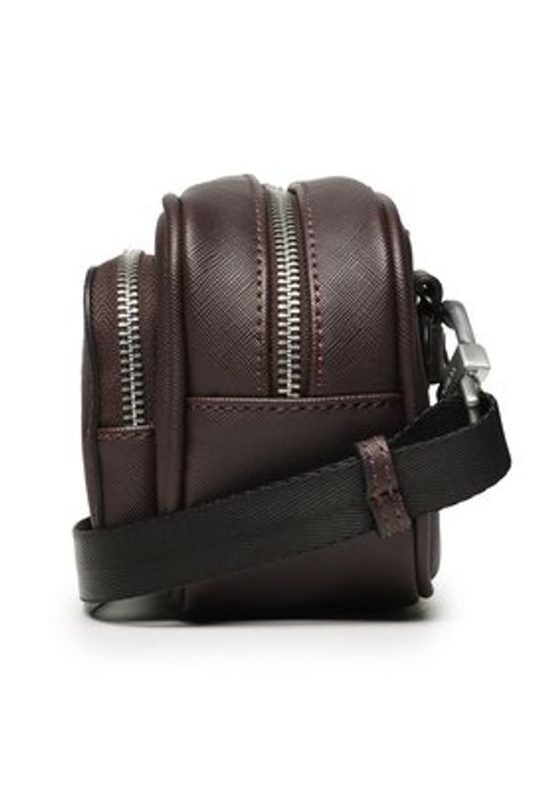 Guess Saszetka Certosa Saffiano Smart Mini Bags HMECSA P3307 Bordowy. Kolor: czerwony. Materiał: skóra