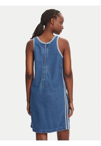 Adidas - adidas Sukienka jeansowa adicolor Denim 3-Stripes JD2580 Niebieski Slim Fit. Kolor: niebieski. Materiał: bawełna #4