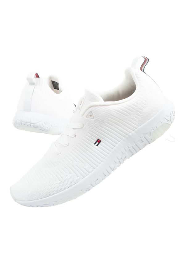 TOMMY HILFIGER - Buty sportowe sneakersy męskie Tommy Hilfiger Corporate. Kolor: biały