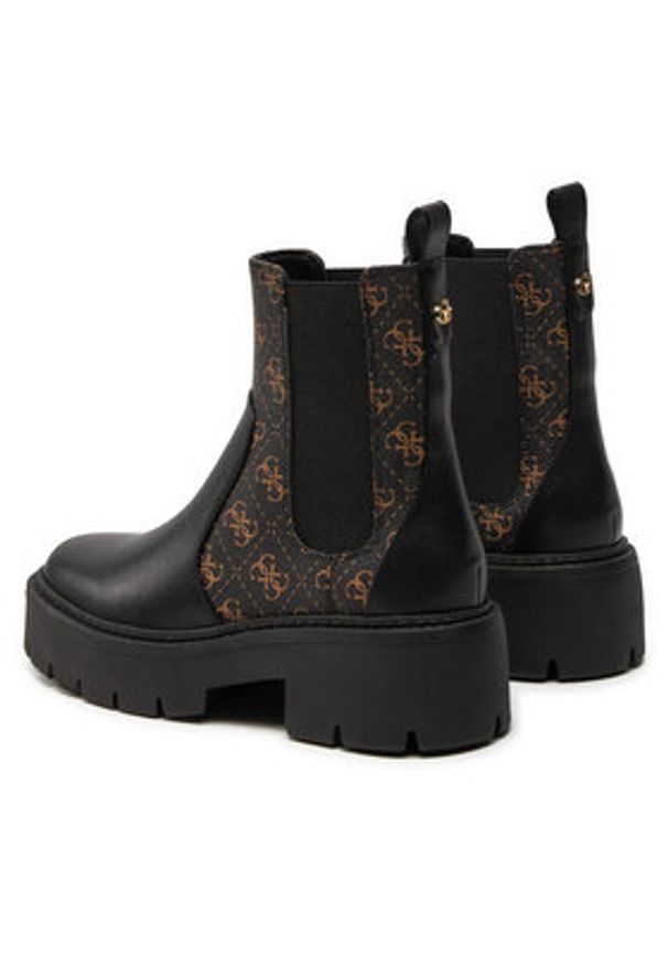 Guess Sztyblety Shuze FLTSHU ELE10 Czarny. Kolor: czarny. Materiał: skóra