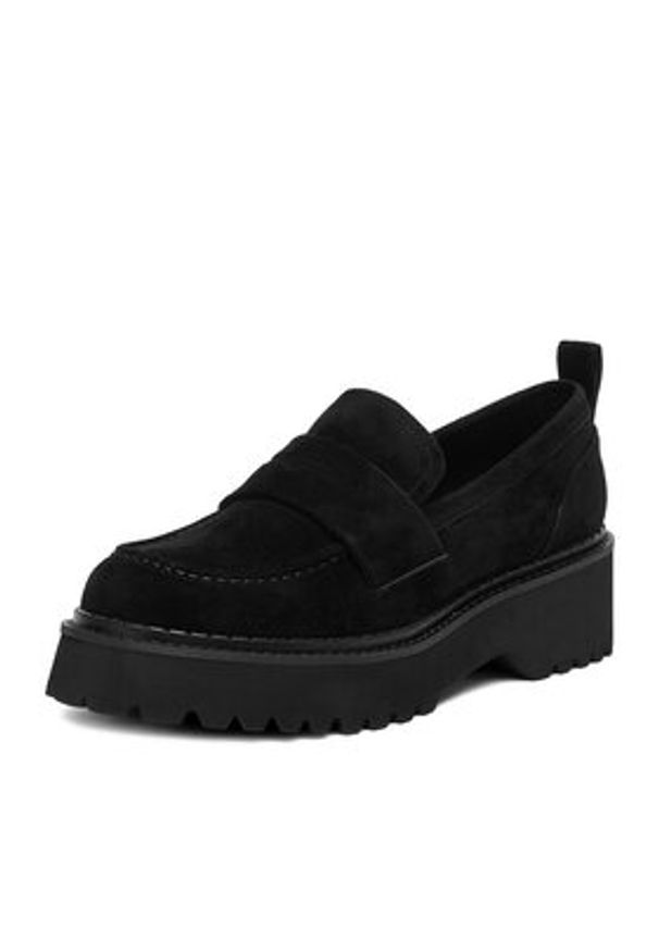 Badura Loafersy EO-ARYA-LT017-1 Czarny. Kolor: czarny. Materiał: skóra, zamsz