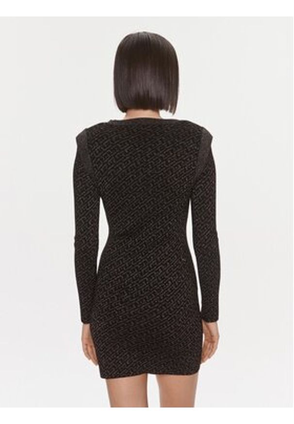 Liu Jo Sukienka dzianinowa MF3171 MA49I Czarny Slim Fit. Kolor: czarny. Materiał: wiskoza