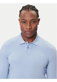 BOSS Polo Passerby 50507704 Błękitny Slim Fit. Typ kołnierza: polo. Kolor: niebieski. Materiał: bawełna #4