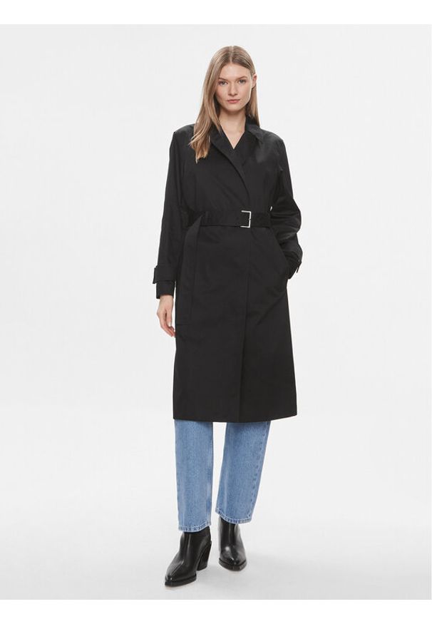 Calvin Klein Trencz Essential K20K206320 Czarny Regular Fit. Kolor: czarny. Materiał: bawełna