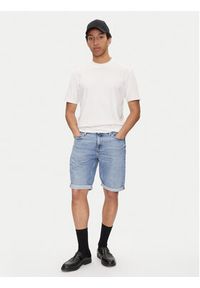 Calvin Klein Jeans Szorty jeansowe J30J327516 Niebieski Slim Fit. Kolor: niebieski. Materiał: bawełna