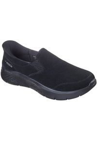 skechers - Adidasy Skechers Go Walk Flex - Rue, Kobiety. Kolor: czarny. Materiał: materiał. Sport: fitness