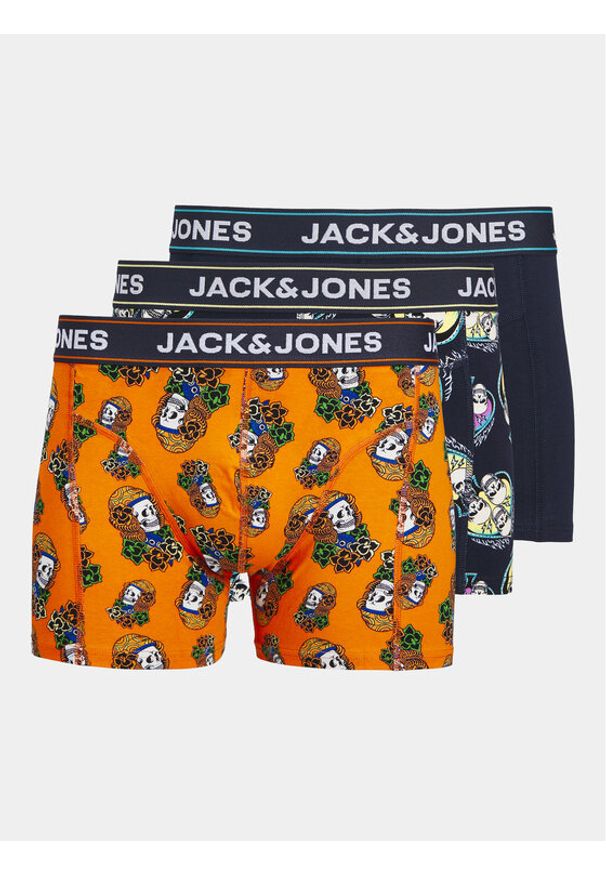 Jack & Jones - Jack&Jones Komplet 3 par bokserek 12252541 Kolorowy. Materiał: bawełna. Wzór: kolorowy