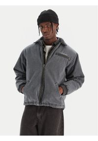Quiksilver Kurtka jeansowa Shaper Pad Jacket EQYJK04174 Szary Regular Fit. Kolor: szary. Materiał: bawełna