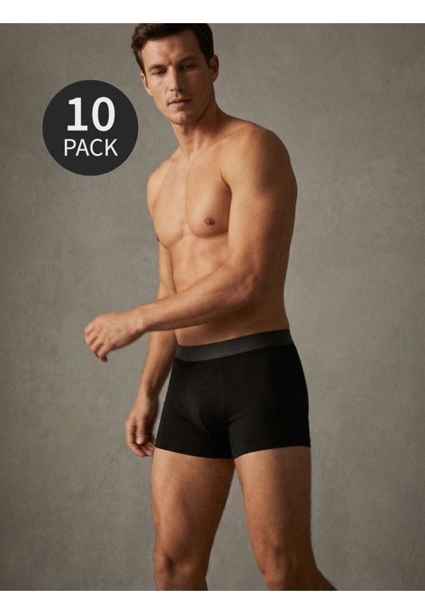 Sinsay - Bokserki classic 10 pack - czarny. Kolor: czarny