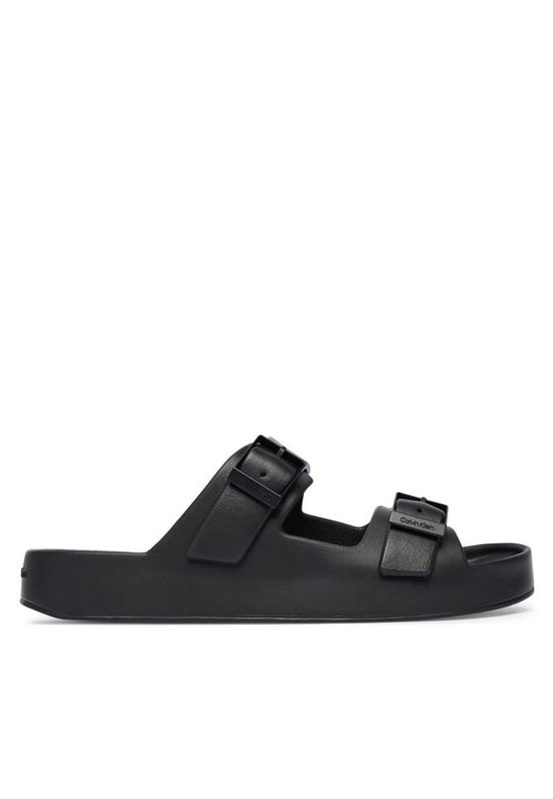 Calvin Klein Klapki Ergon Eva Double Bar Sandal HM0HM02116 Czarny. Kolor: czarny. Materiał: syntetyk