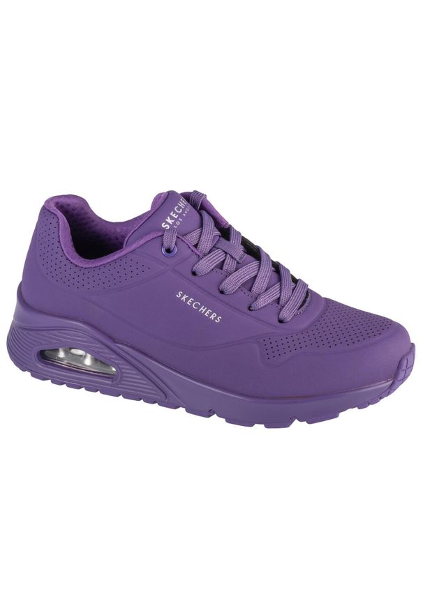 skechers - Buty do chodzenia damskie Skechers Uno Stand On Air. Kolor: fioletowy. Materiał: syntetyk, materiał. Szerokość cholewki: normalna. Model: Skechers Sport. Sport: turystyka piesza