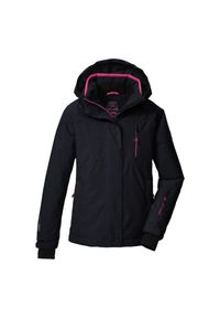 Kurtka narciarska z kapturem dla dziewczynki Killtec KSW 205. Typ kołnierza: kaptur. Kolor: wielokolorowy, niebieski, czarny. Sezon: zima. Sport: narciarstwo #1