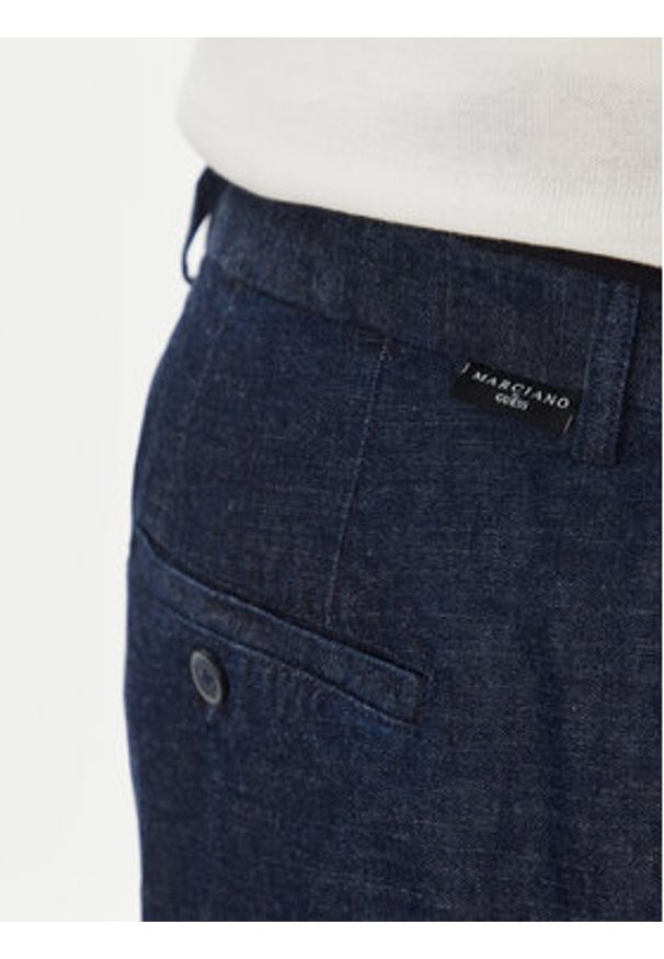 Marciano Guess Chinosy 5GHB17 4466Z Granatowy Regular Fit. Kolor: niebieski. Materiał: bawełna