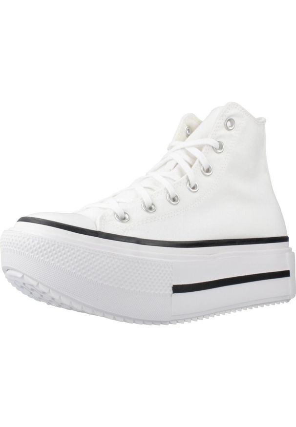 Converse - Buty CONVERSE CHUCK TAYLOR ALL STAR LIFT DOUBLE STACK Biały. Kolor: biały. Materiał: materiał. Styl: sportowy