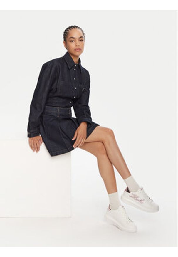 Karl Lagerfeld - KARL LAGERFELD Sneakersy Kapri KL62511A Biały. Kolor: biały. Materiał: skóra