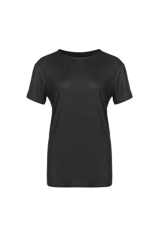 ENDURANCE - Koszulka do jogi Athlecia Lizzy. Kolor: czarny. Materiał: poliester, elastan. Sport: joga i pilates