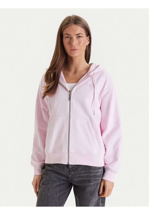 Calvin Klein Jeans Bluza Archive Logo LV047B237G Różowy Regular Fit. Kolor: różowy. Materiał: bawełna