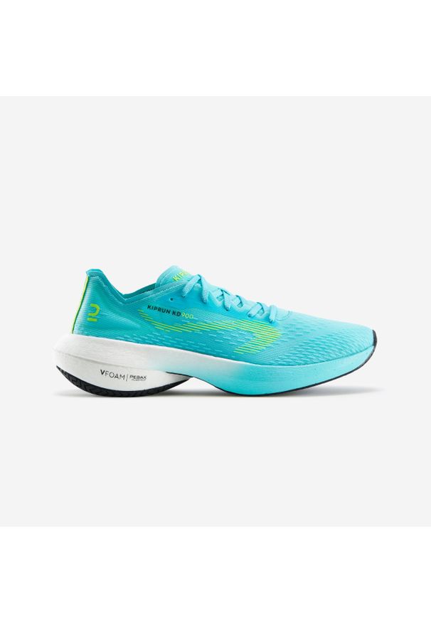 KIPRUN - Buty do biegania męskie Kiprun KD900. Kolor: biały, wielokolorowy, niebieski. Wzór: geometria. Sport: fitness