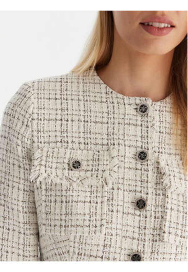 Guess Kurtka przejściowa W5YN44 WHDB2 Biały Regular Fit. Kolor: biały. Materiał: syntetyk