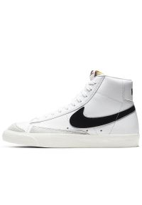 Buty Nike Blazer Mid '77 CZ1055-100 - białe. Kolor: biały. Materiał: skóra, zamsz. Szerokość cholewki: normalna. Wzór: aplikacja, jodełka. Sezon: lato. Obcas: na płaskiej podeszwie #1