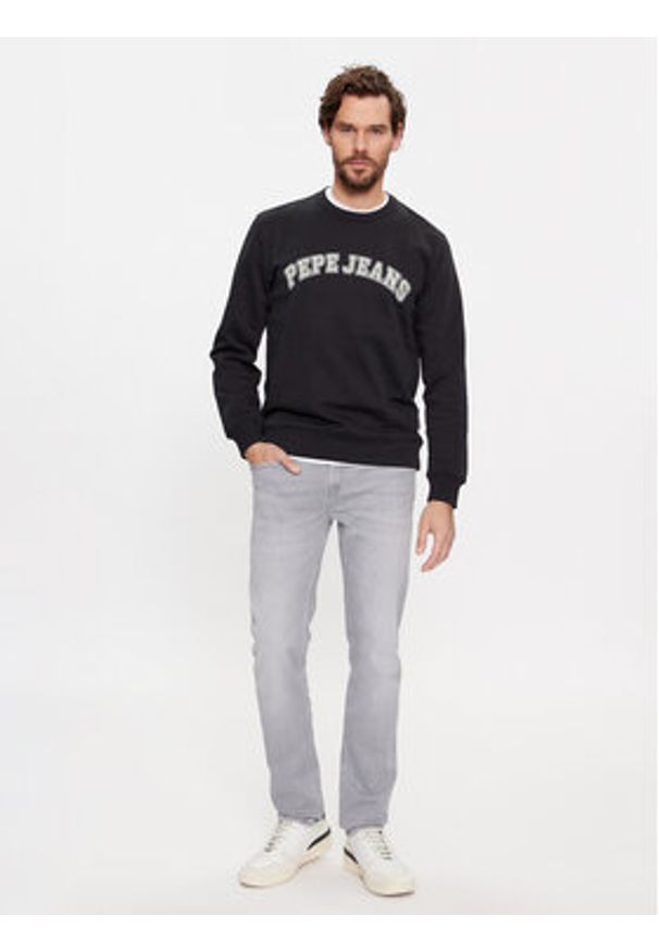 Pepe Jeans Bluza Raven PM582555 Czarny Regular Fit. Kolor: czarny. Materiał: bawełna