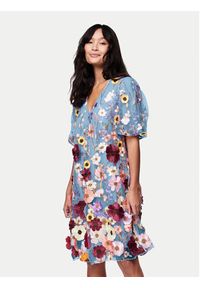 YAS Sukienka koktajlowa Flowering 26037387 Błękitny Loose Fit. Kolor: niebieski. Materiał: syntetyk. Styl: wizytowy #2