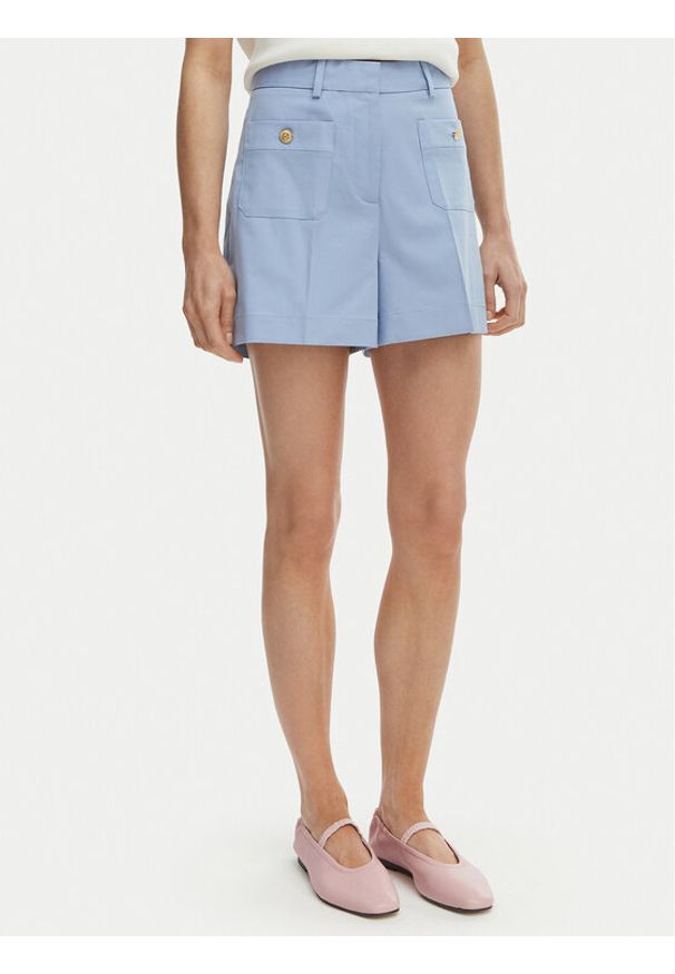 TOMMY HILFIGER - Tommy Hilfiger Szorty materiałowe WW0WW49592 Niebieski Regular Fit. Kolor: niebieski. Materiał: bawełna