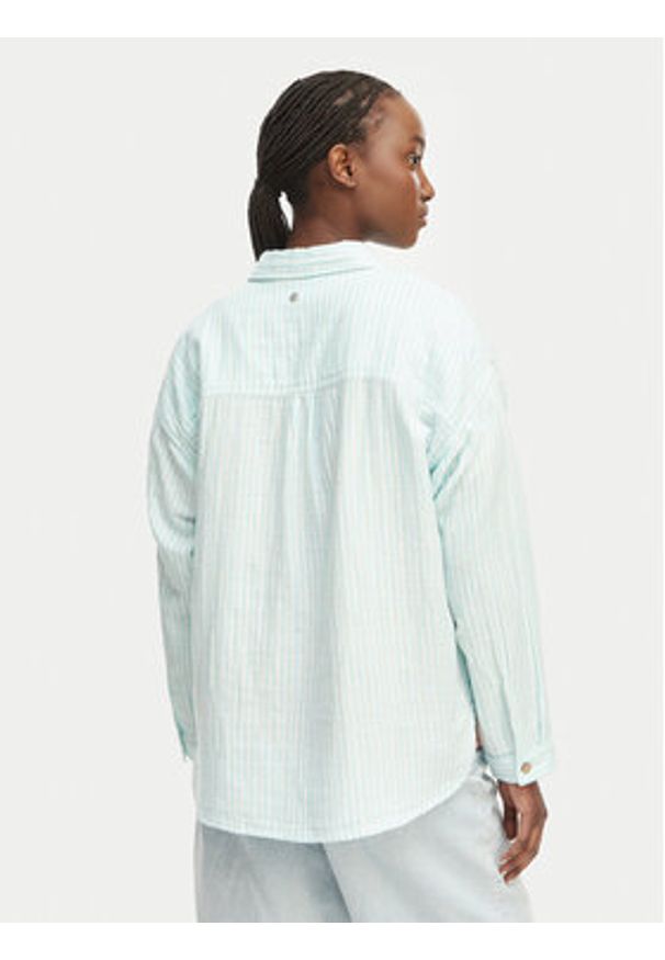 Roxy Koszula Morning Shine Stripe ERJWT03747 Niebieski jasny Loose Fit. Kolor: niebieski. Materiał: bawełna