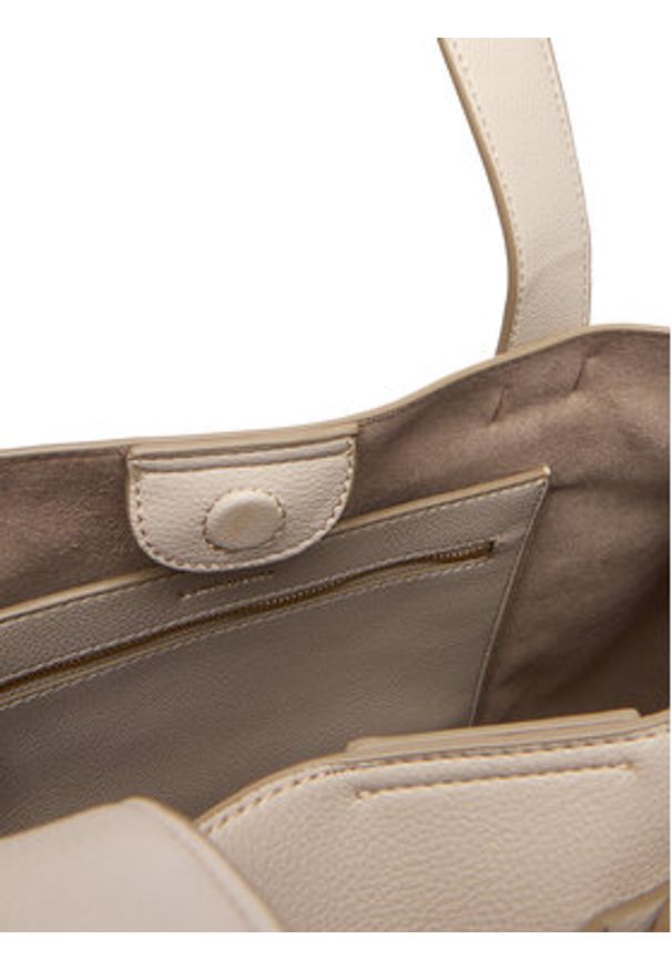 Calvin Klein Torebka Buckle Medium Tote LV04F3294G Écru. Materiał: skórzane