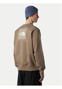 The North Face Bluza Redbox NF0A89FA Brązowy Regular Fit. Kolor: brązowy. Materiał: bawełna #4