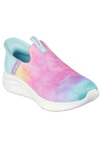 skechers - Buty do chodzenia dla dzieci Skechers Ultra Flex 3.0 Pas Slip-ins. Kolor: fioletowy, różowy, niebieski, wielokolorowy. Materiał: syntetyk, materiał. Szerokość cholewki: normalna. Sport: turystyka piesza