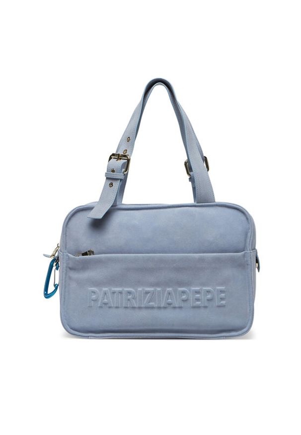 Patrizia Pepe Torebka 2B0125/L152P Błękitny. Kolor: niebieski. Materiał: skórzane, zamszowe