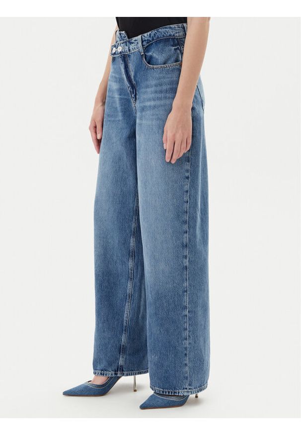 Guess Jeansy W5YA2G D5QKB Niebieski Wide Leg. Kolor: niebieski