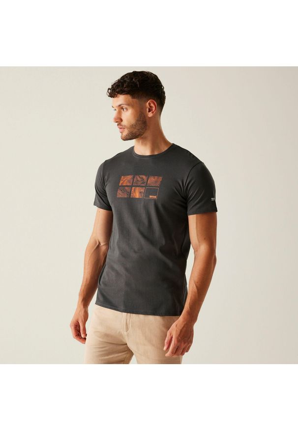 Regatta - Koszulka turystyczna męska Breezed V. Kolor: szary. Sport: turystyka piesza