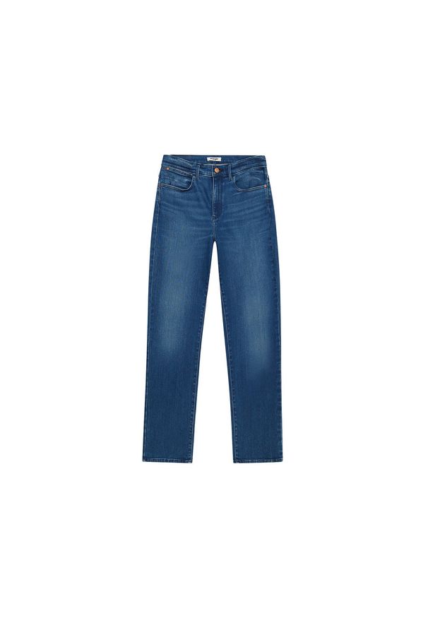 Wrangler - WRANGLER DAMSKIE SPODNIE JEANSOWE STRAIGHT AGATE BLUE 112356388 W26R017457