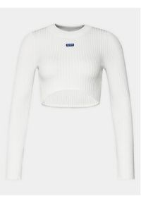 Hugo Sweter Succoire_B 50514280 Biały Slim Fit. Kolor: biały. Materiał: syntetyk #4