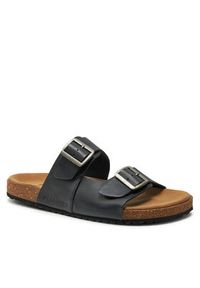 Jack & Jones - Jack&Jones Klapki Louis 12231423 Szary. Kolor: szary. Materiał: skóra