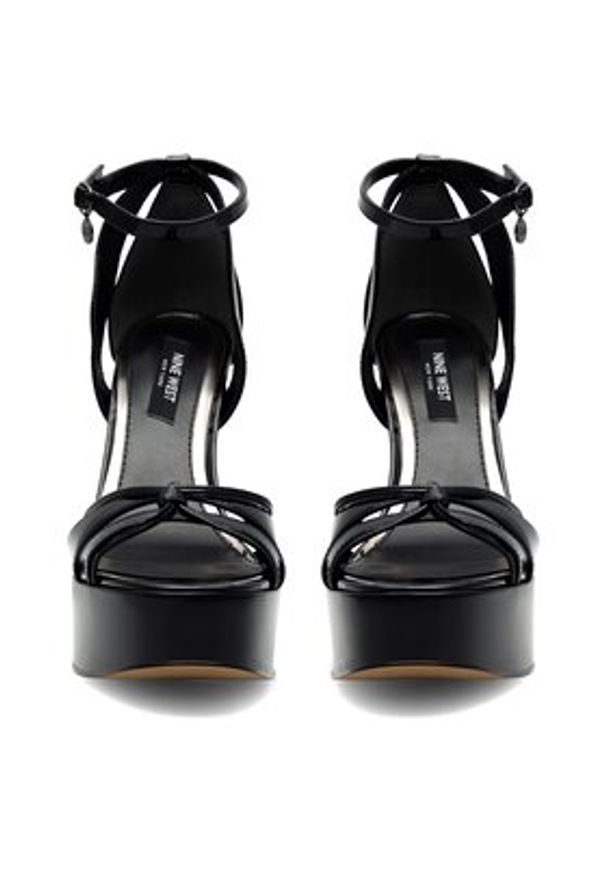 Nine West Sandały Aahida ZL23002CC Czarny. Kolor: czarny. Materiał: skóra