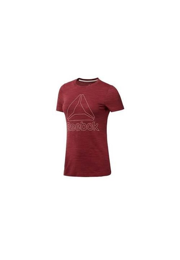Koszulka sportowa damska Reebok EL Marble Logo Tee. Kolor: czerwony. Długość rękawa: krótki rękaw. Długość: krótkie