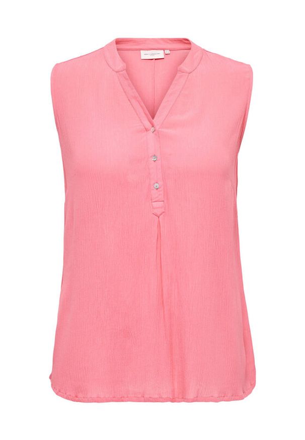 ONLY Carmakoma Top 15290009 Różowy Regular Fit. Kolor: różowy. Materiał: wiskoza